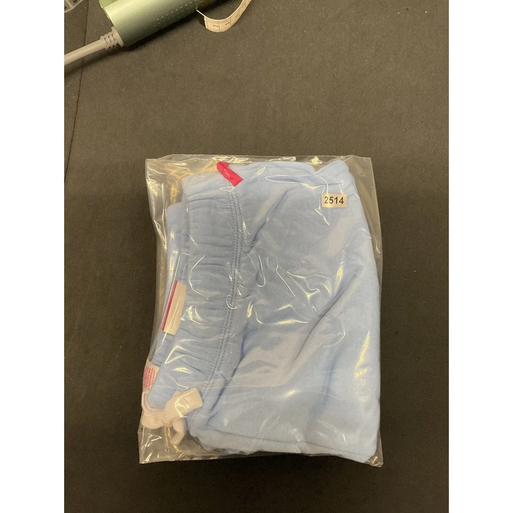 Justice Girls Sweatshorts Sail Blue Fleece Elastic Waist Logo L 12/14